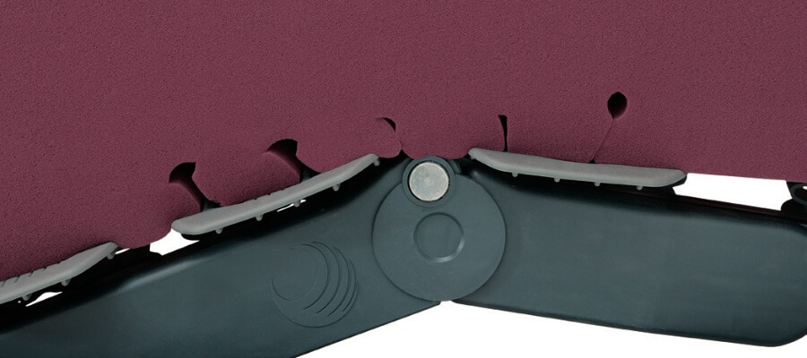 Finishing for reclinable bed bases